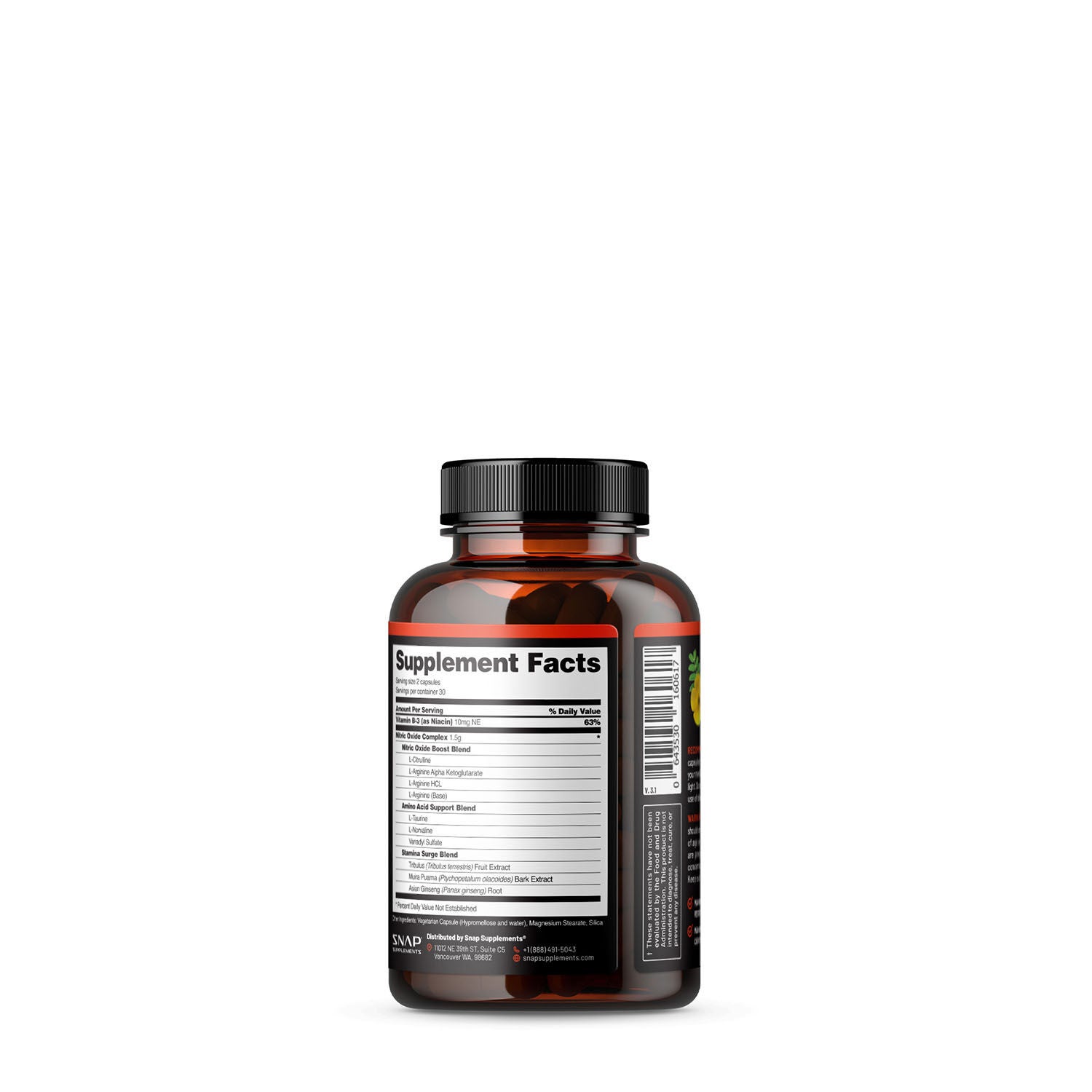 Nitric Oxide Booster - 60 Capsules &#40;30 Servings&#41;  | GNC